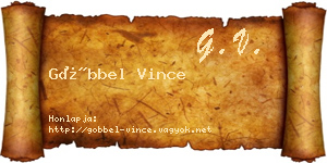 Göbbel Vince névjegykártya