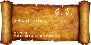 Göbbel Vince névjegykártya